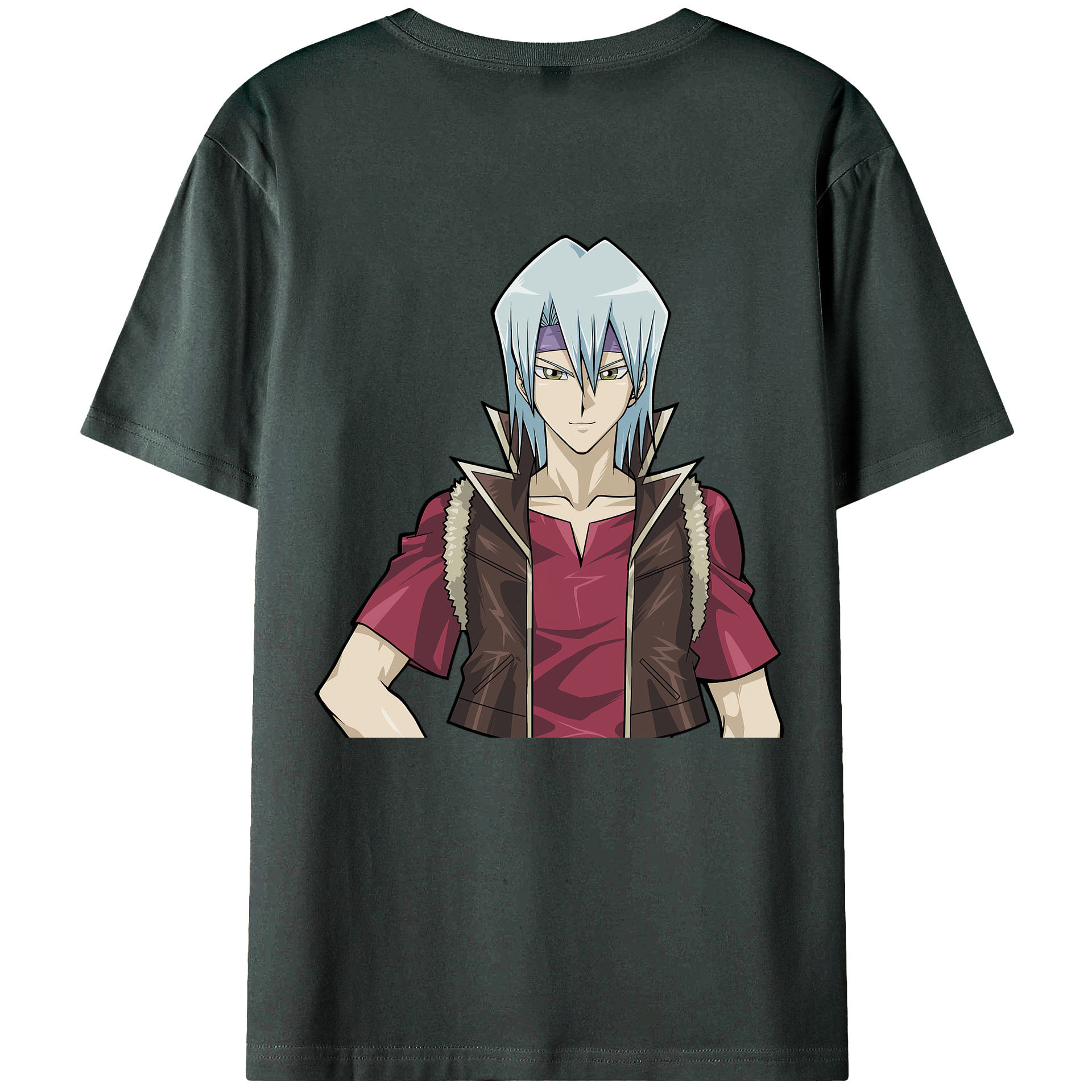 （画像用） 遊☆戯☆王 Yu-Gi-Oh! 綿100％ メンズ半袖Tシャツ（バックプリント） 通気性